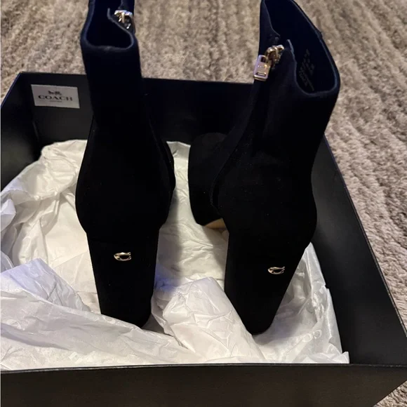 Elegant Black coach Women's Ankle Boots - Picture 3 of 7